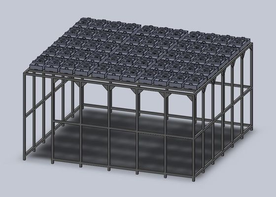هيكل غرفة نظيفة وحدات مع مستوى ضوضاء أقل من 65 ديسيبل التحكم في الضغط الإيجابي / السلبي H14/H13 Hepa