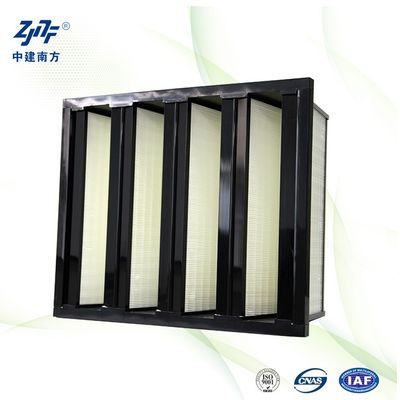 نظام HVAC عالية الغبار المجمعة W خلية V فلتر الهواء بنك 99.99٪ للغرفة النظيفة غطاء تدفق لامينار