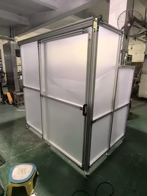 الحفاظ على الضغط الإيجابي غرفة نظيفة كشك دورة تركيب قصيرة مع حجرة شفافة